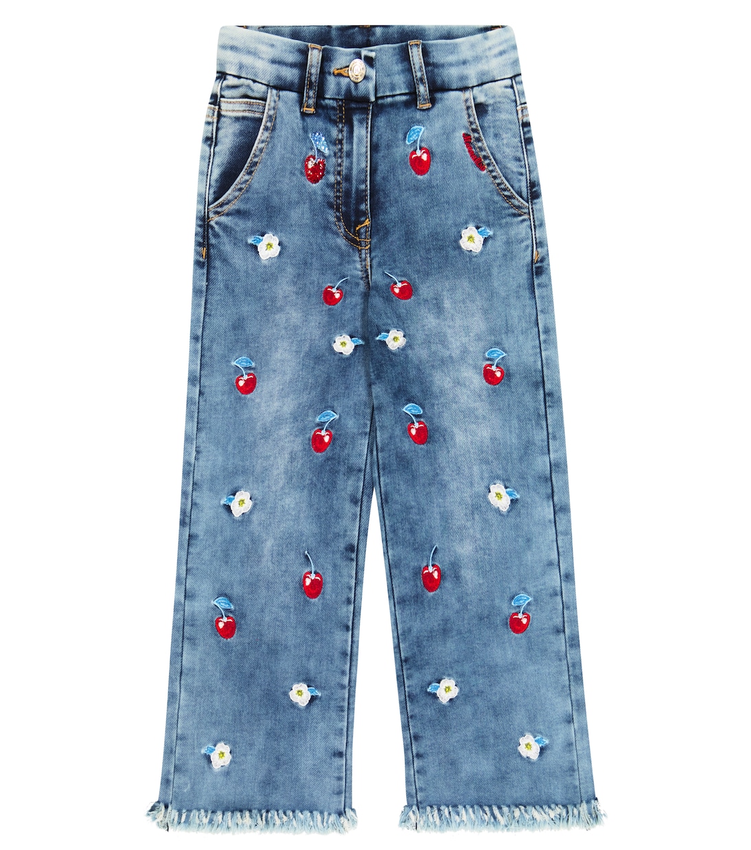 Embroidered jeans | Monnalisa