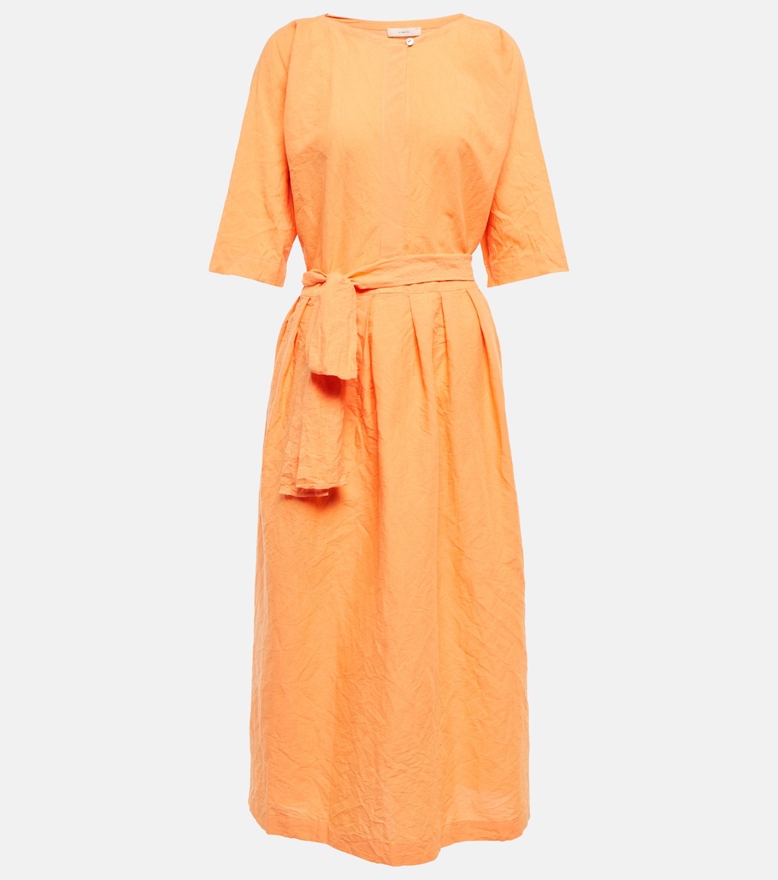 Belted linen and cotton dress | Vince