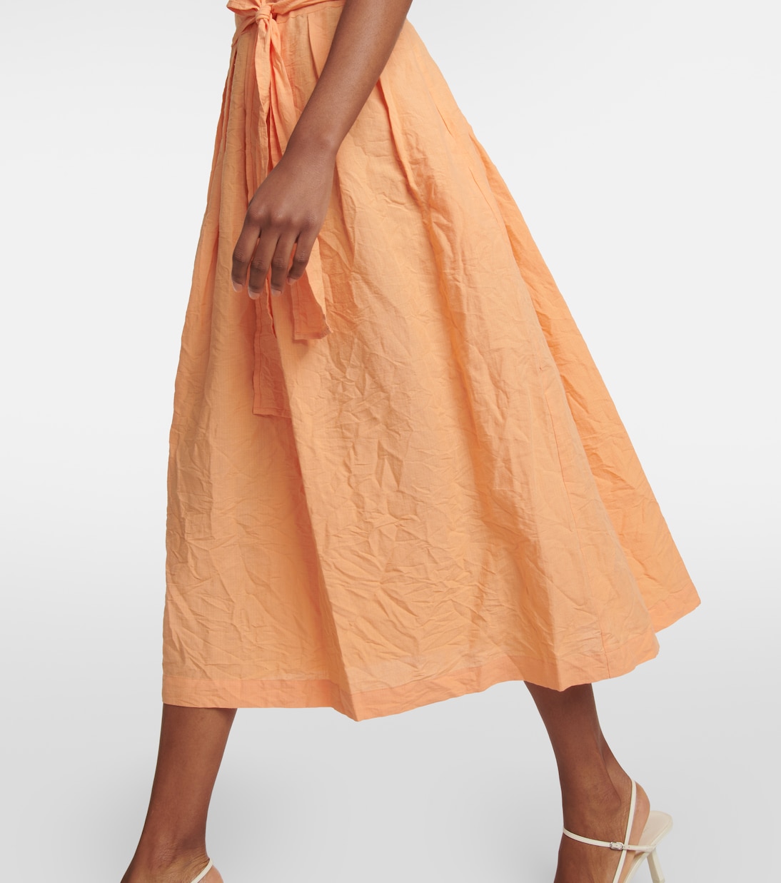 Belted linen and cotton dress | Vince
