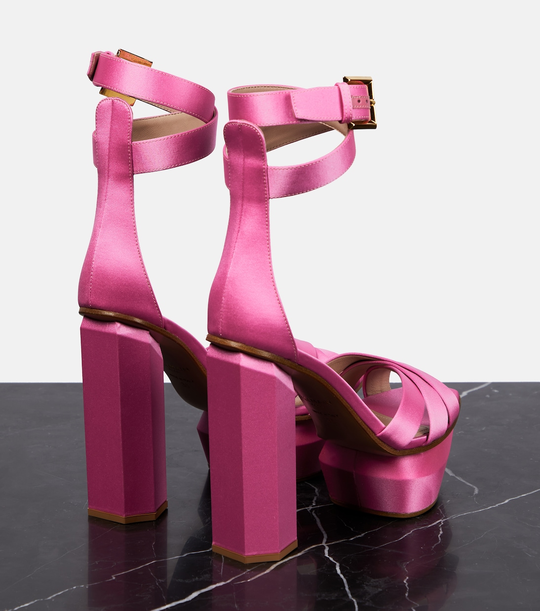 Ava satin platform sandals | Balmain