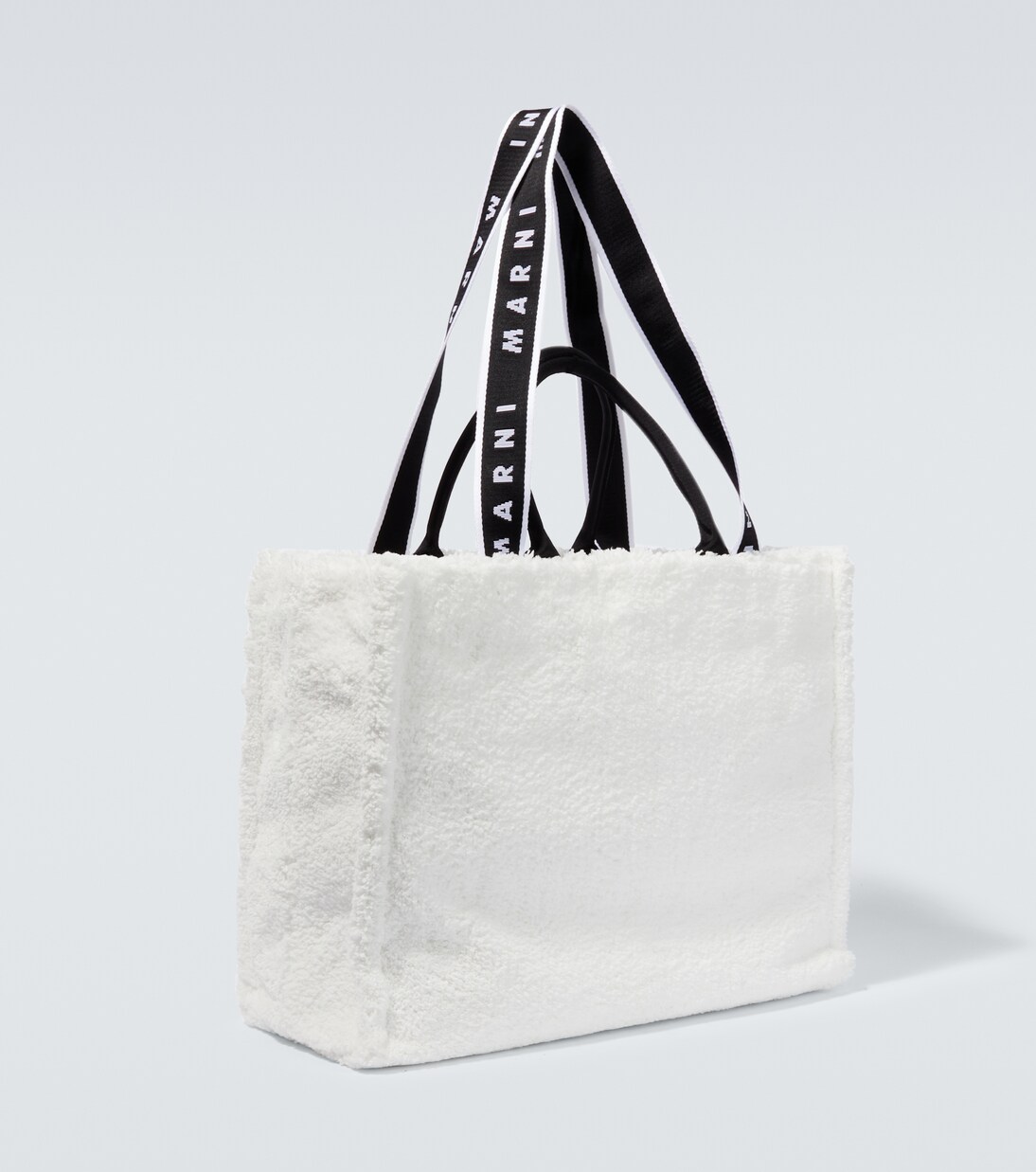 East-West Large embroidered tote bag in white - Marni | Mytheresa 