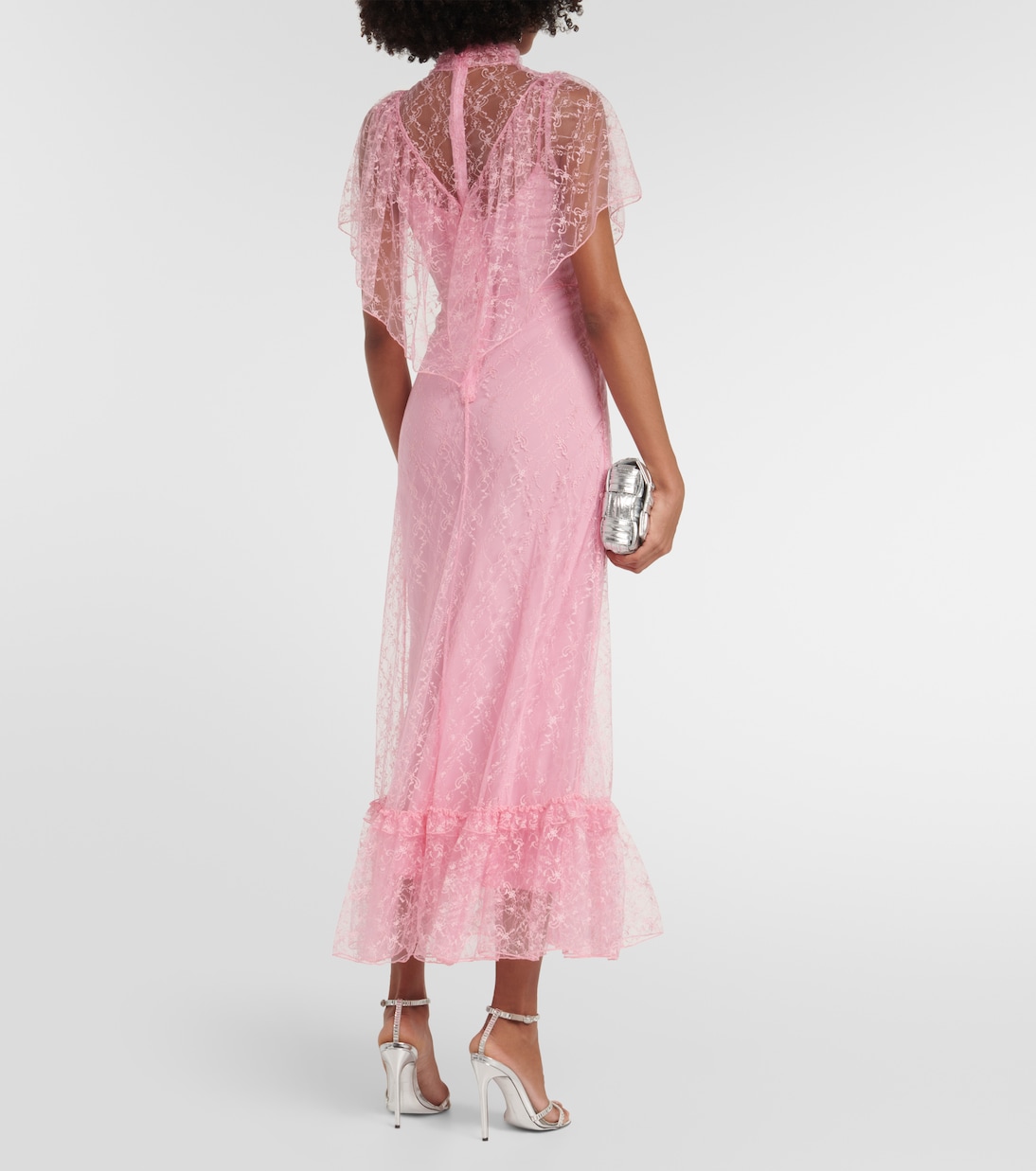 Floral-appliqué lace maxi dress | Rodarte