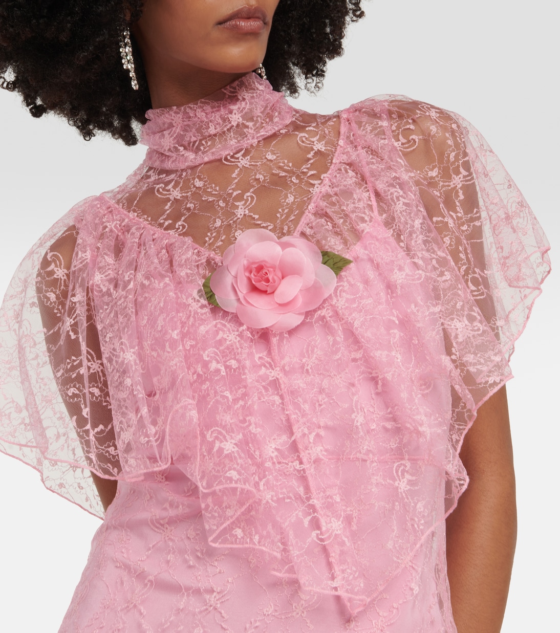 Floral-appliqué lace maxi dress | Rodarte