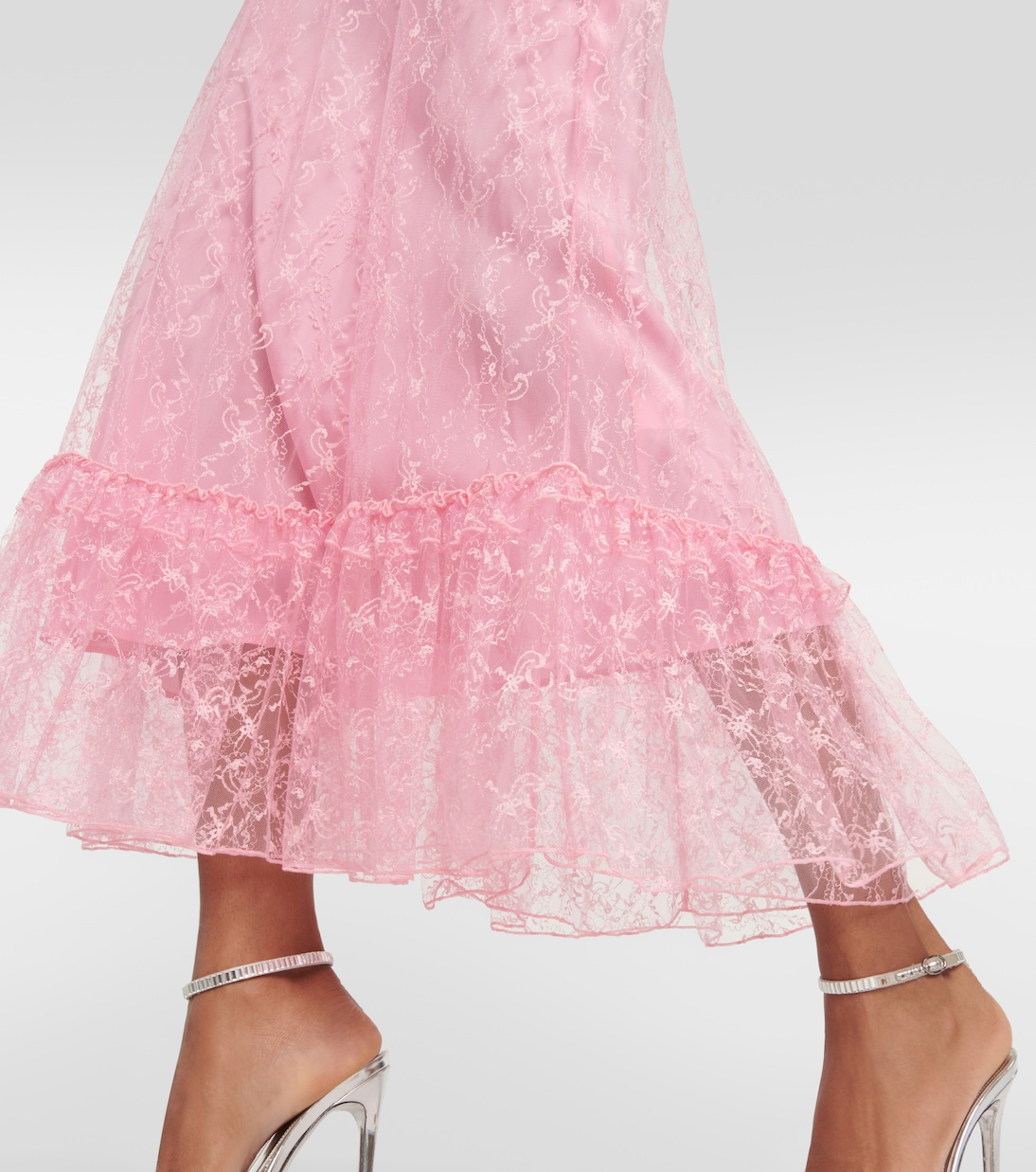 Floral-appliqué lace maxi dress | Rodarte