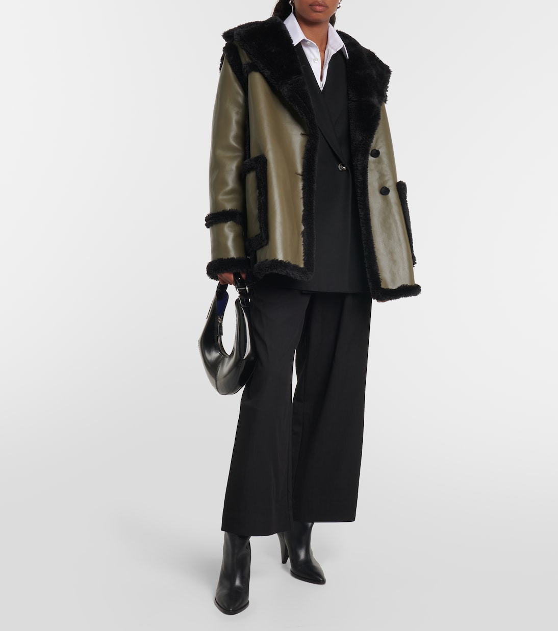 Chaqueta White Label con forro de borrego sintético | Proenza Schouler
