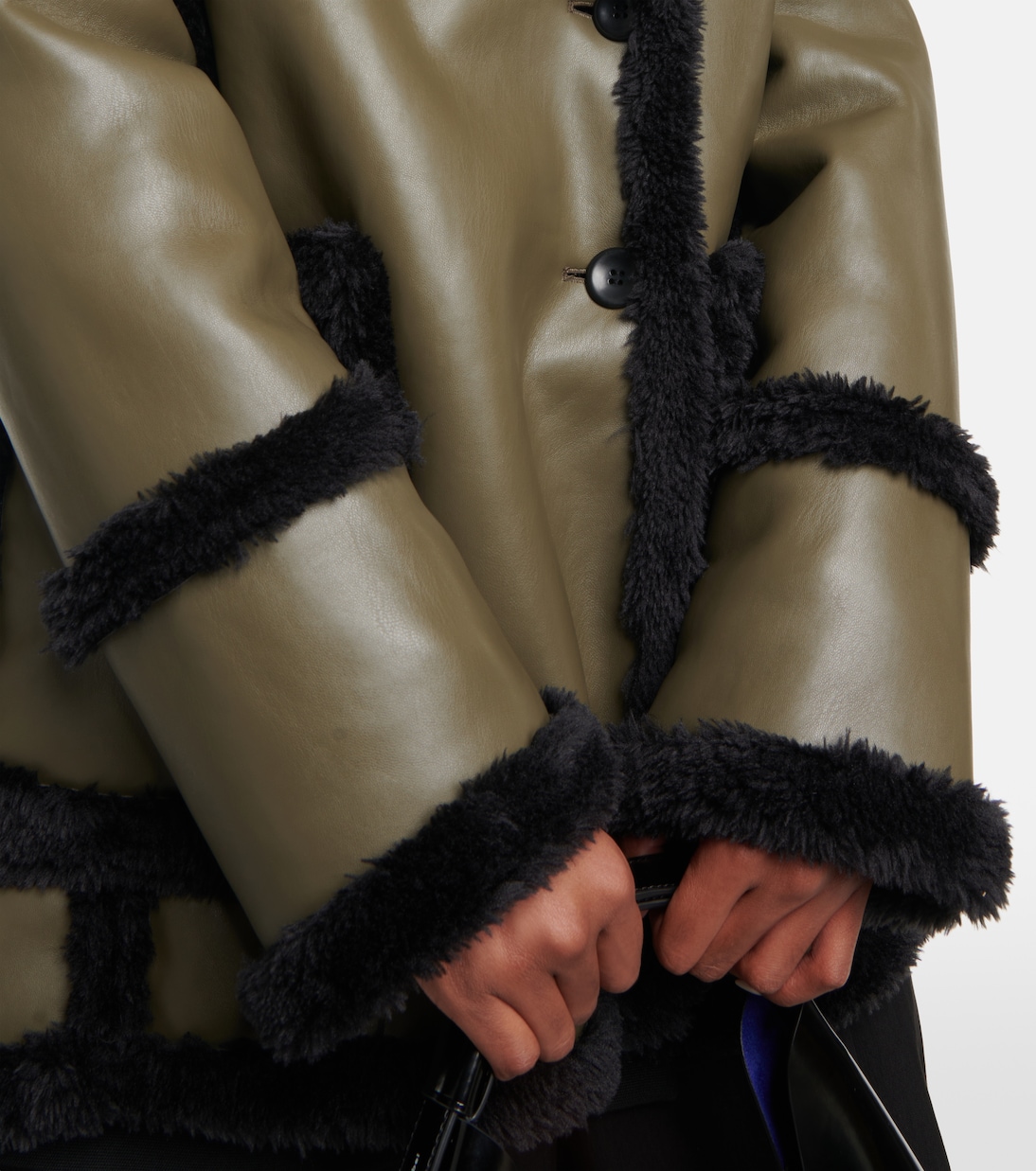 Chaqueta White Label con forro de borrego sintético | Proenza Schouler
