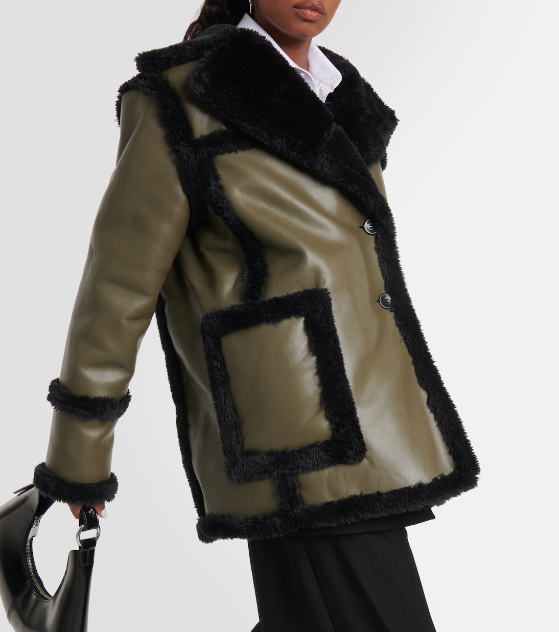 Chaqueta White Label con forro de borrego sintético | Proenza Schouler