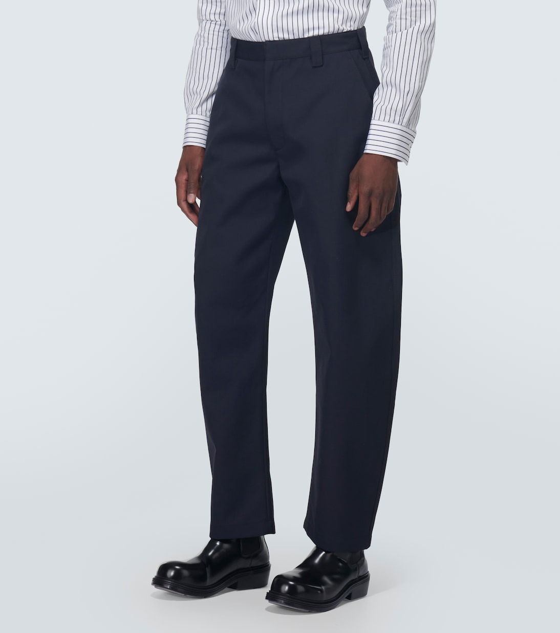 Wool and cotton flannel tapered pants | Bottega Veneta