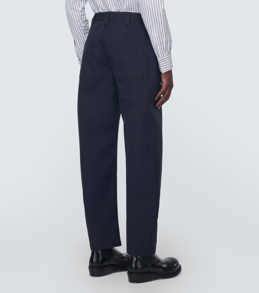 Wool and cotton flannel tapered pants | Bottega Veneta