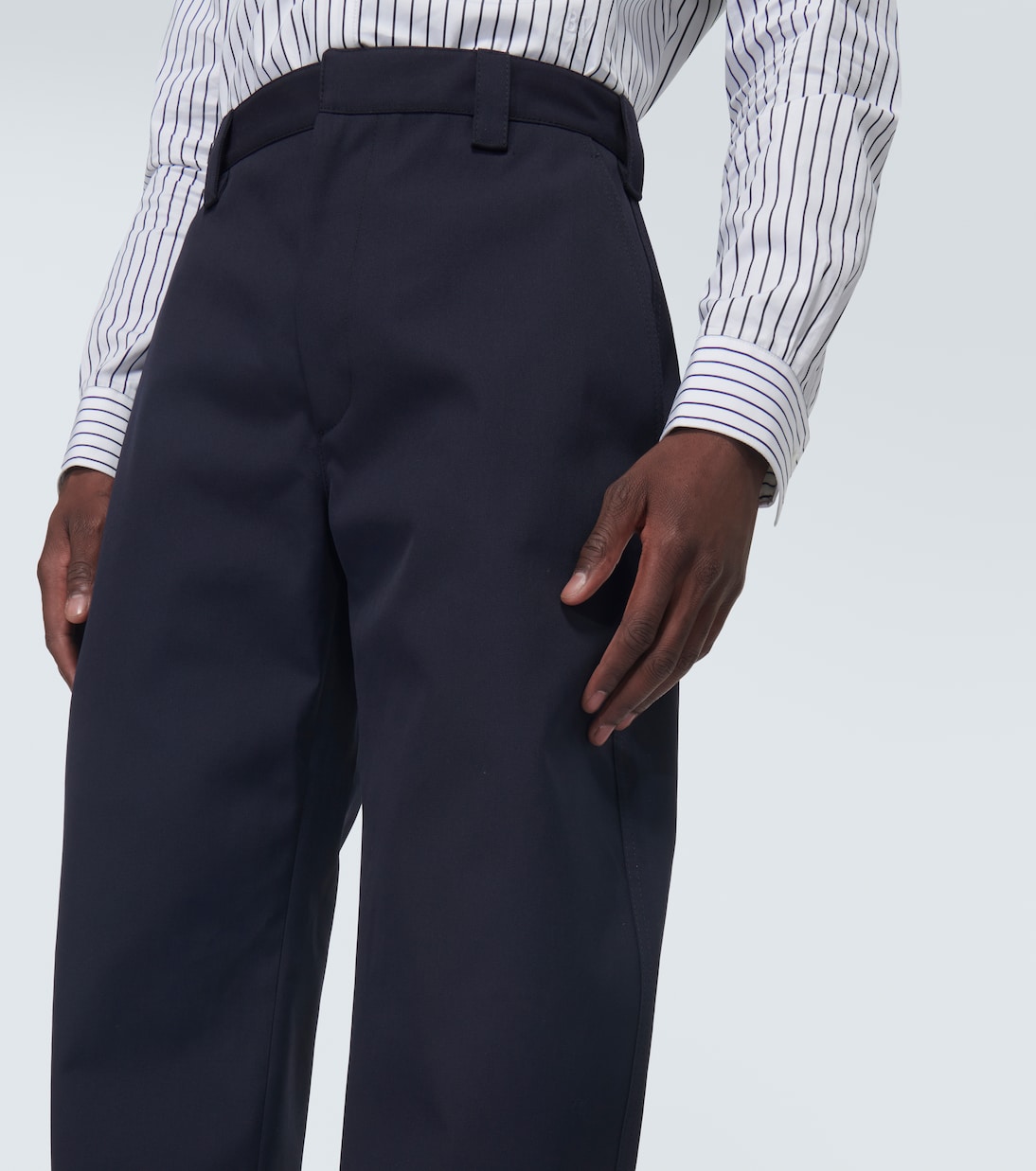 Wool and cotton flannel tapered pants | Bottega Veneta