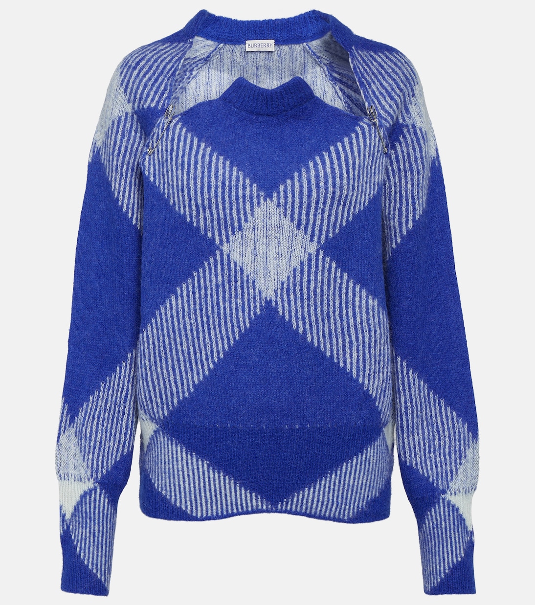 Checked alpaca-blend sweater | Burberry