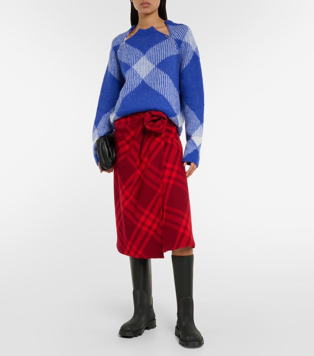 Checked alpaca-blend sweater | Burberry