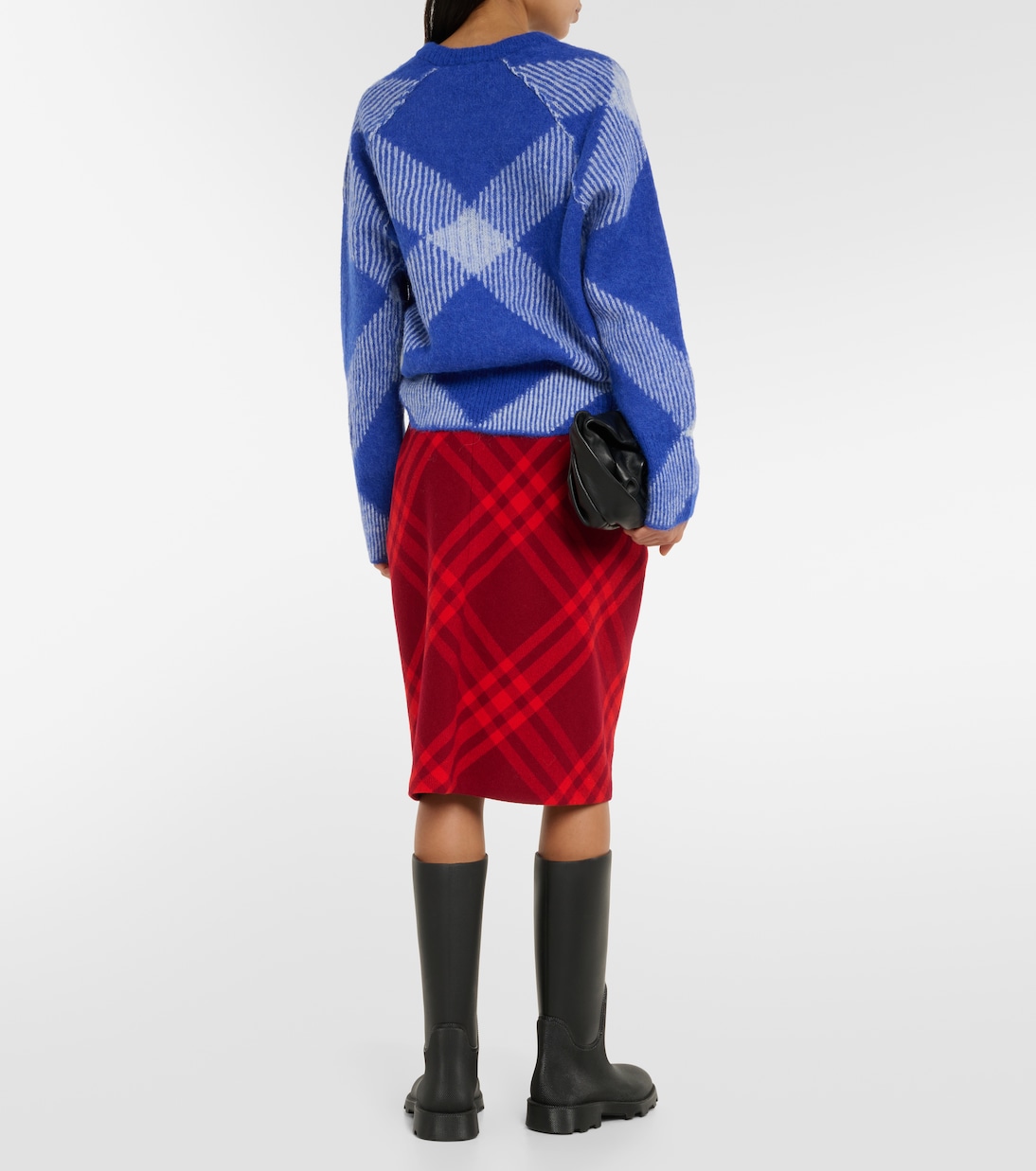 Checked alpaca-blend sweater | Burberry