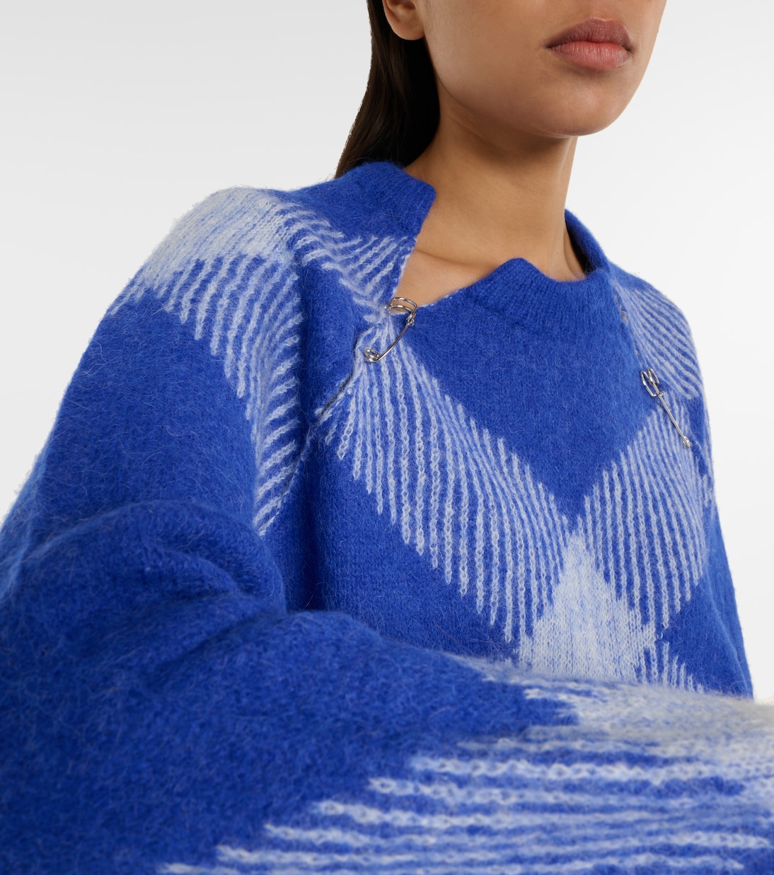 Checked alpaca-blend sweater | Burberry