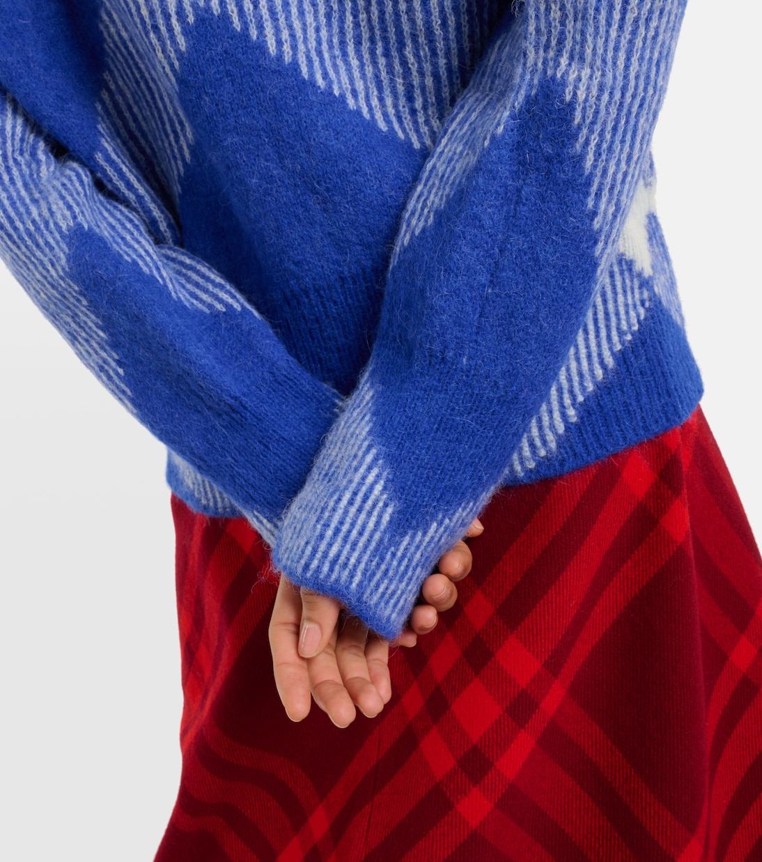 Checked alpaca-blend sweater | Burberry