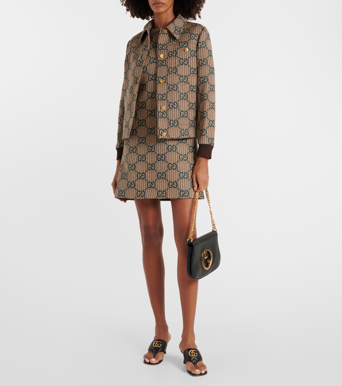 GG wool bomber jacket in beige - Gucci | Mytheresa 