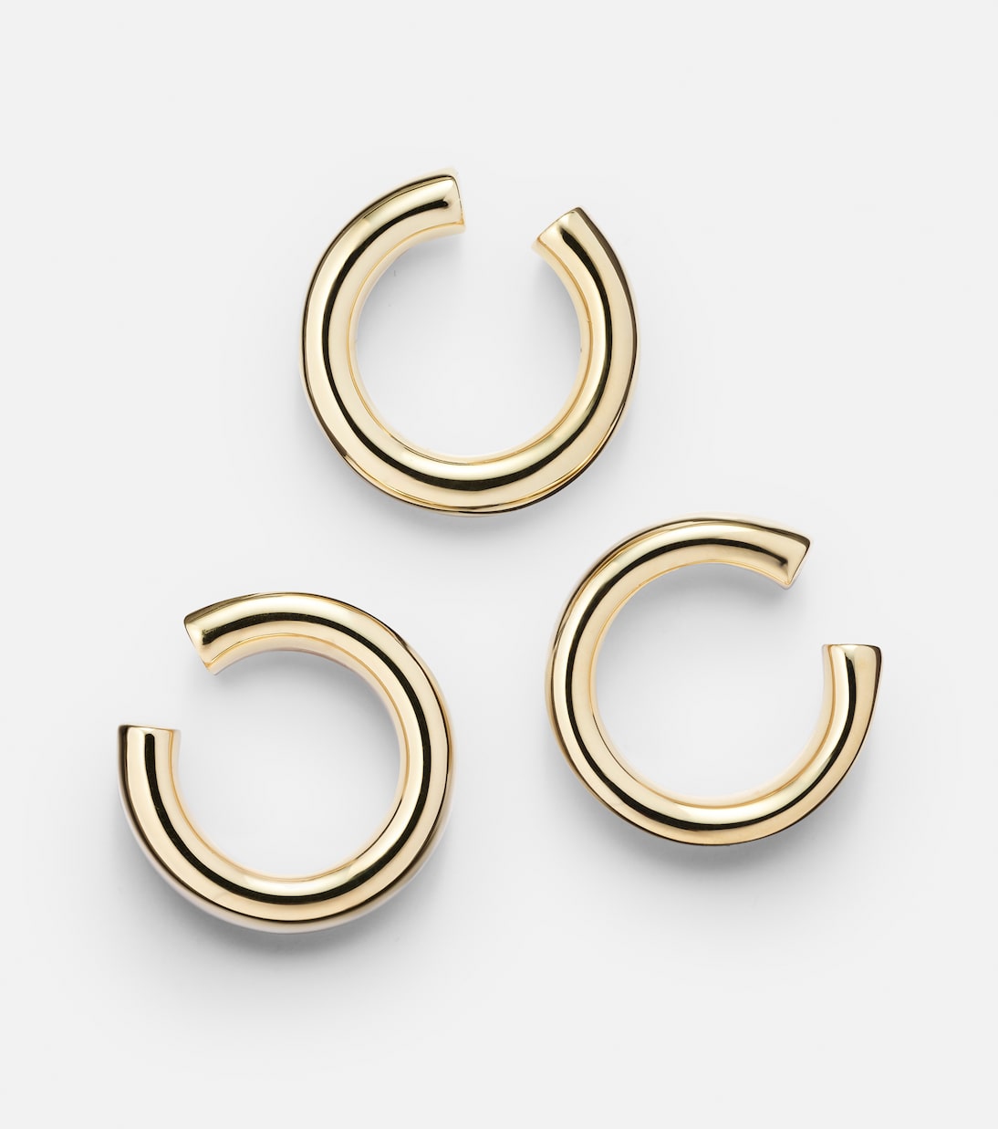 Set di 3 Cerchietti Orecchio in Oro 10kt Placcato per Giovani Stilisti
