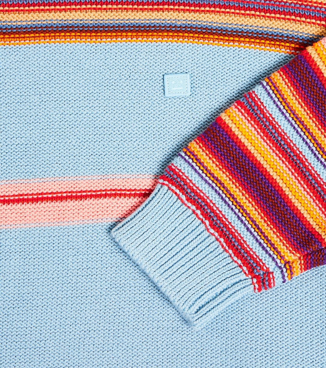 Pull Face Logo rayé en coton | Acne Studios Kids