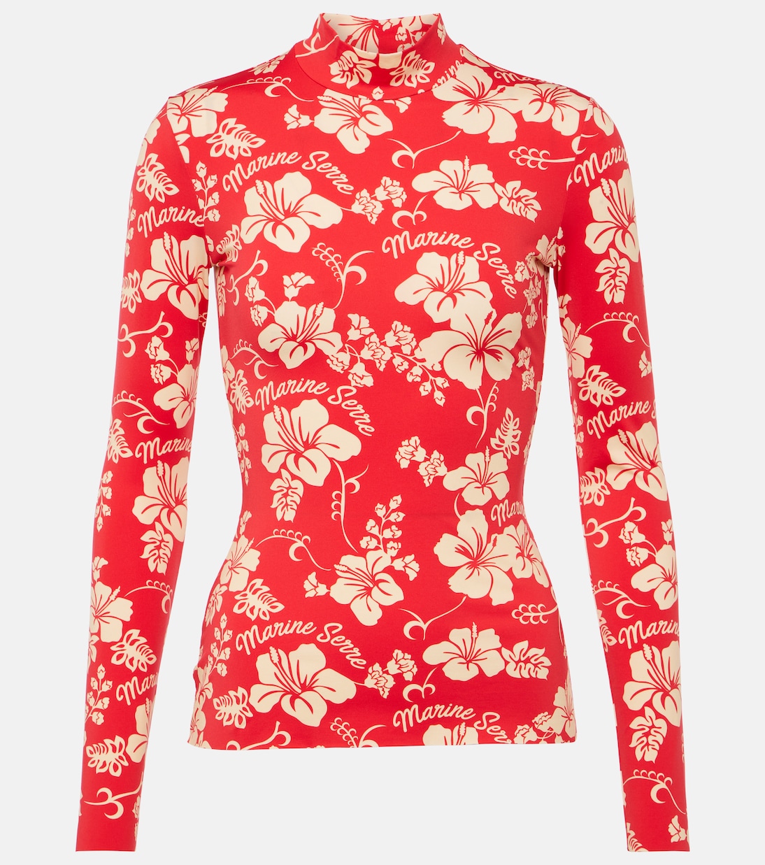 Second Skin printed jersey top | Marine Serre