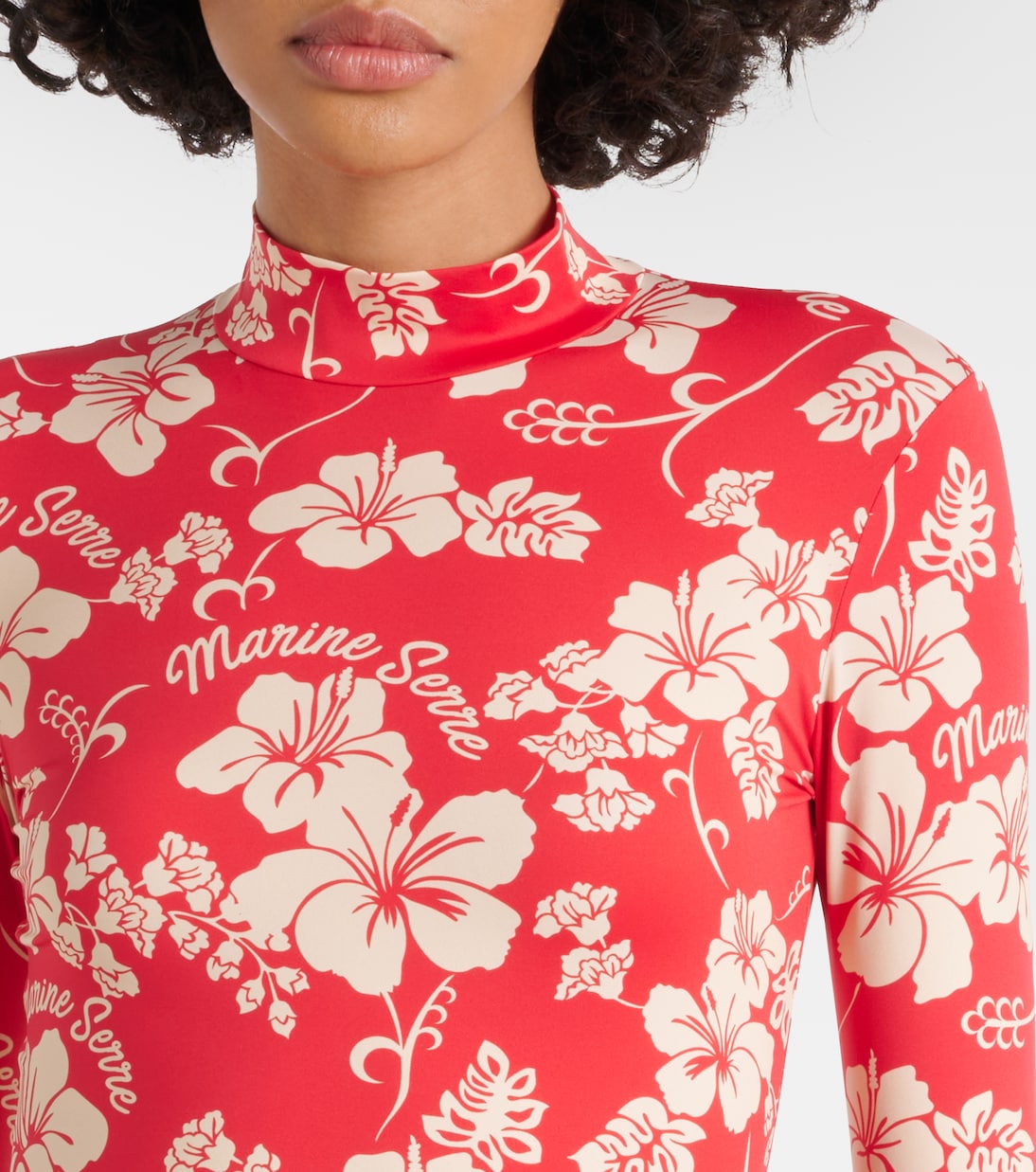 Second Skin printed jersey top | Marine Serre