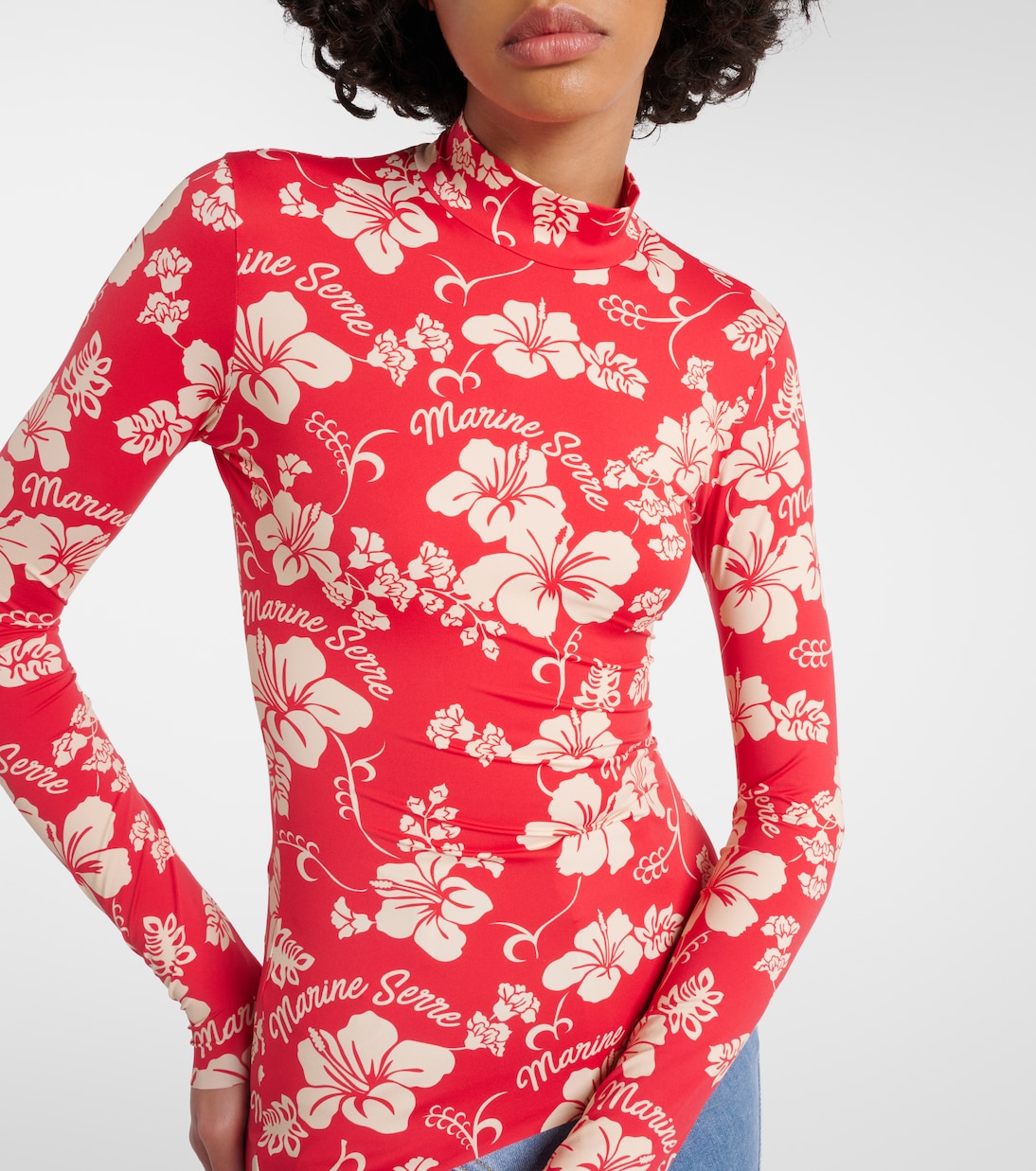 Second Skin printed jersey top | Marine Serre