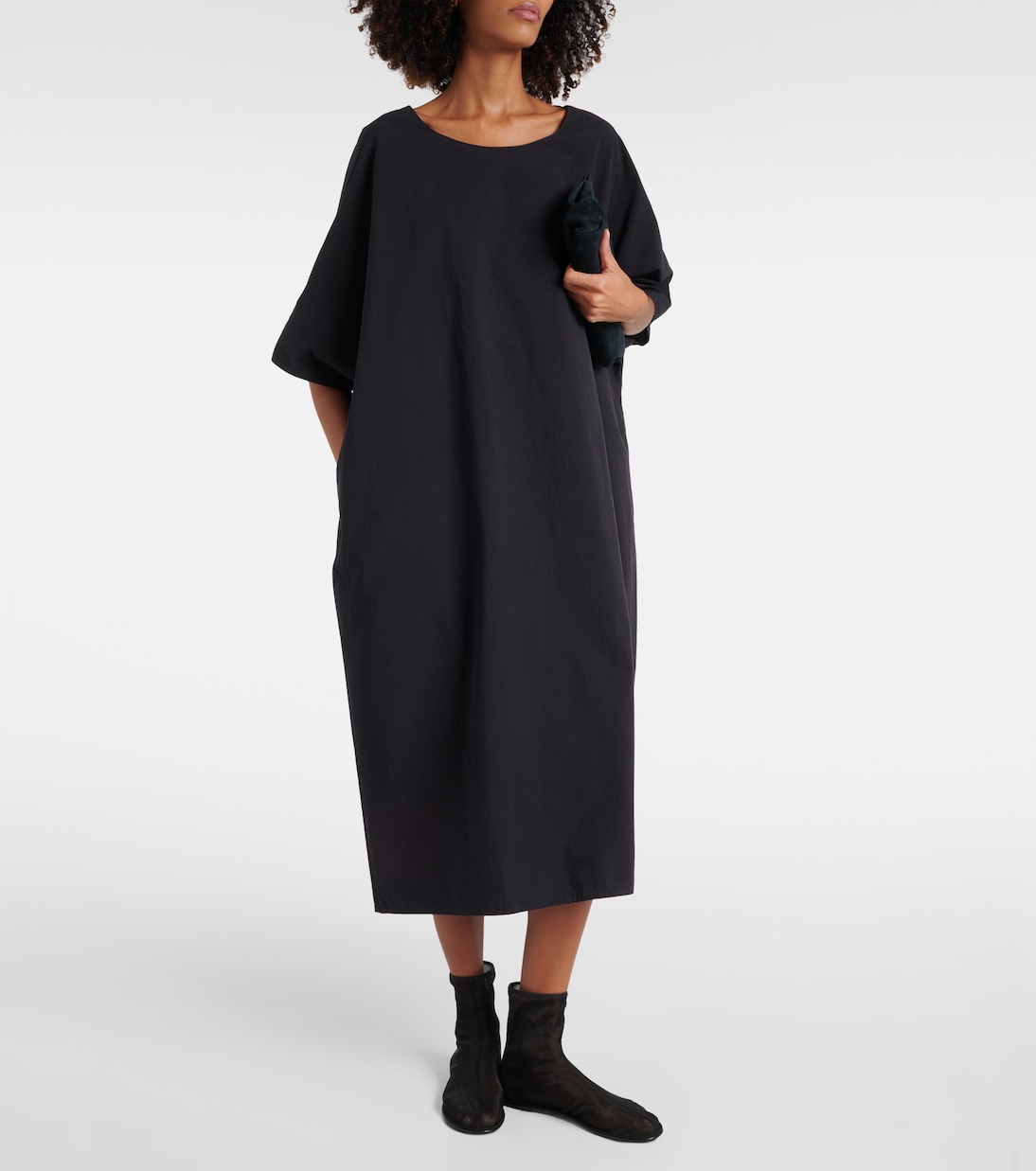 Vestido midi Isora de popelín de algodón | The Row