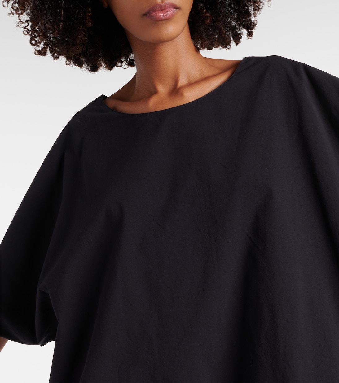 Vestido midi Isora de popelín de algodón | The Row