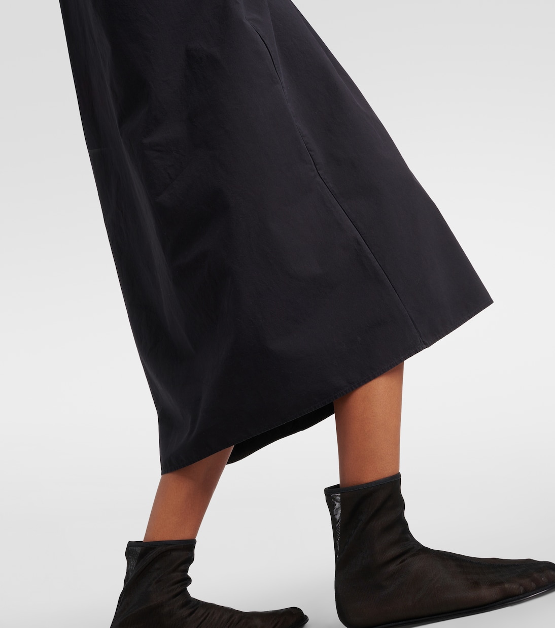 Vestido midi Isora de popelín de algodón | The Row