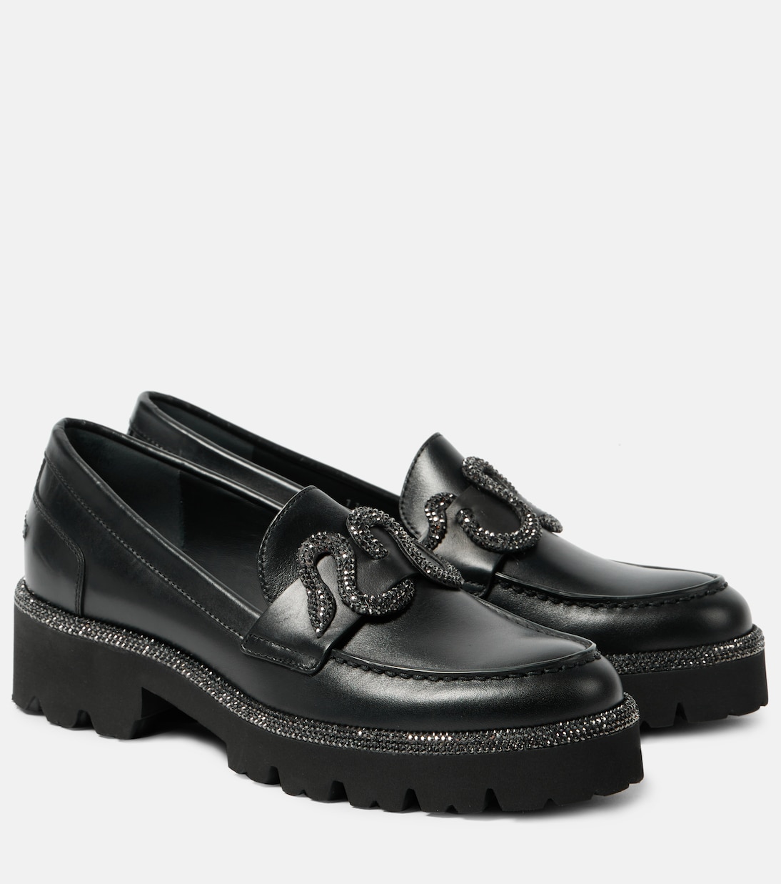 Morgana embellished leather loafers | Rene Caovilla