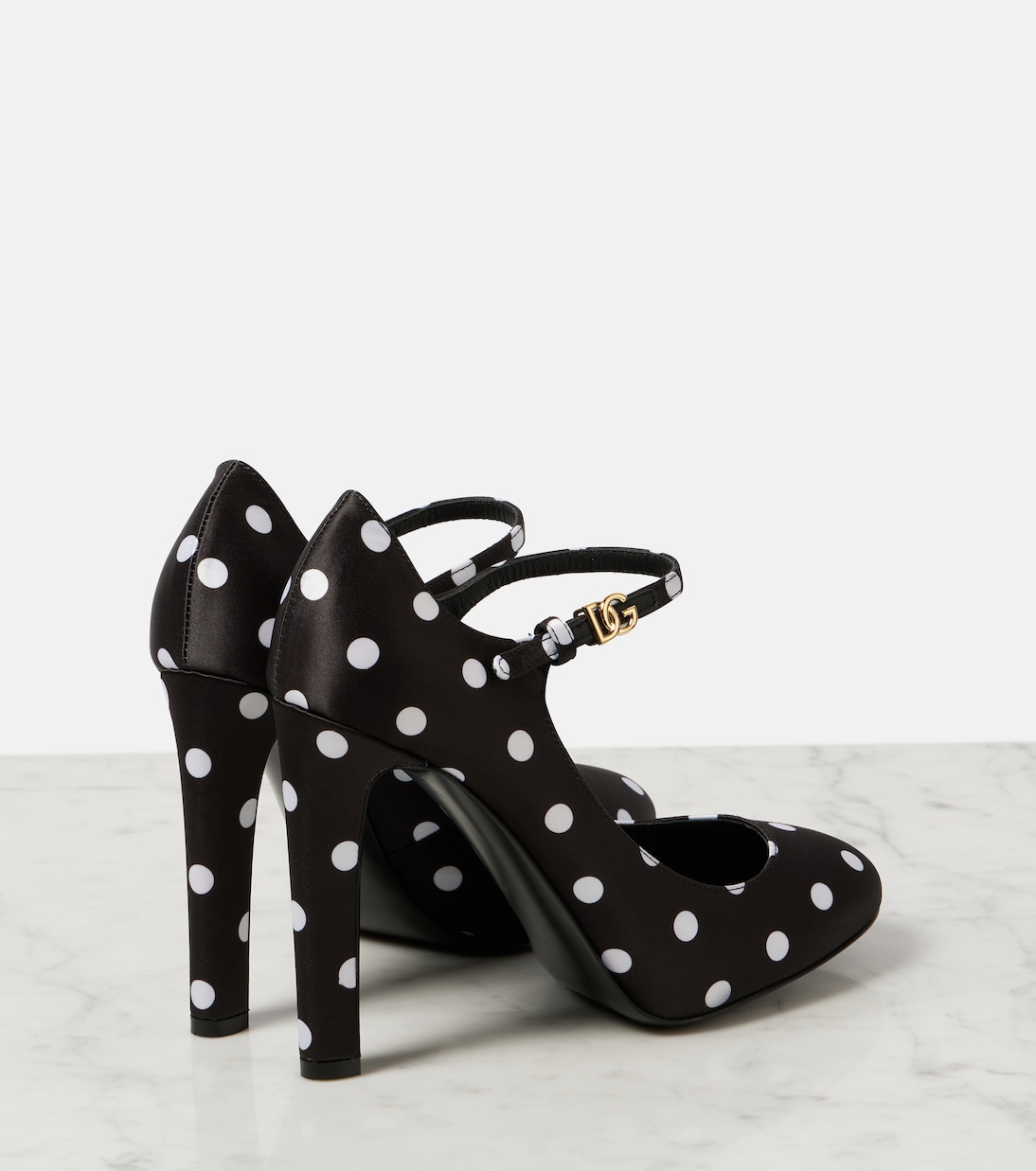 Salones Mary Jane Sharon de satén con lunares | Dolce&Gabbana