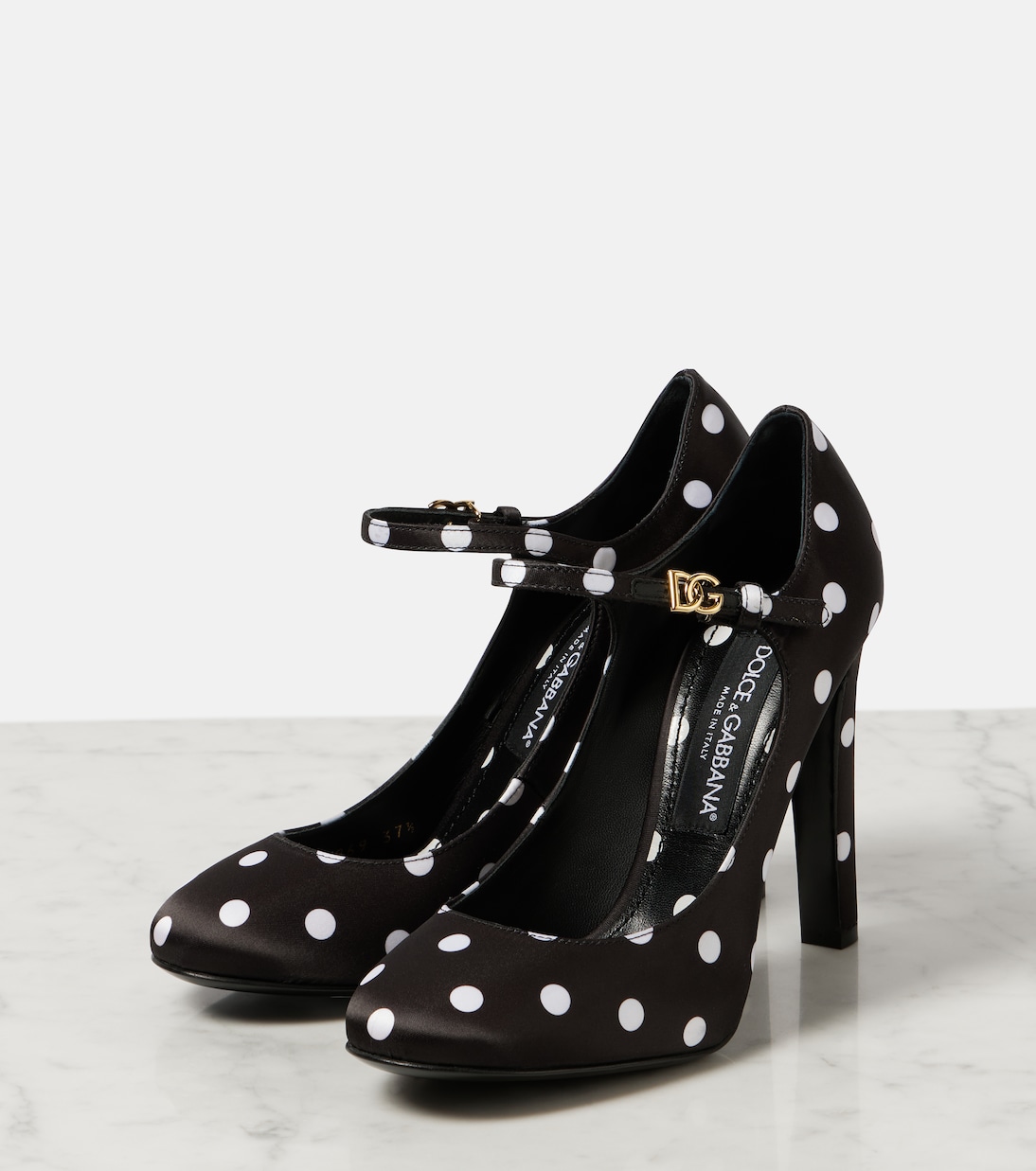Salones Mary Jane Sharon de satén con lunares | Dolce&Gabbana