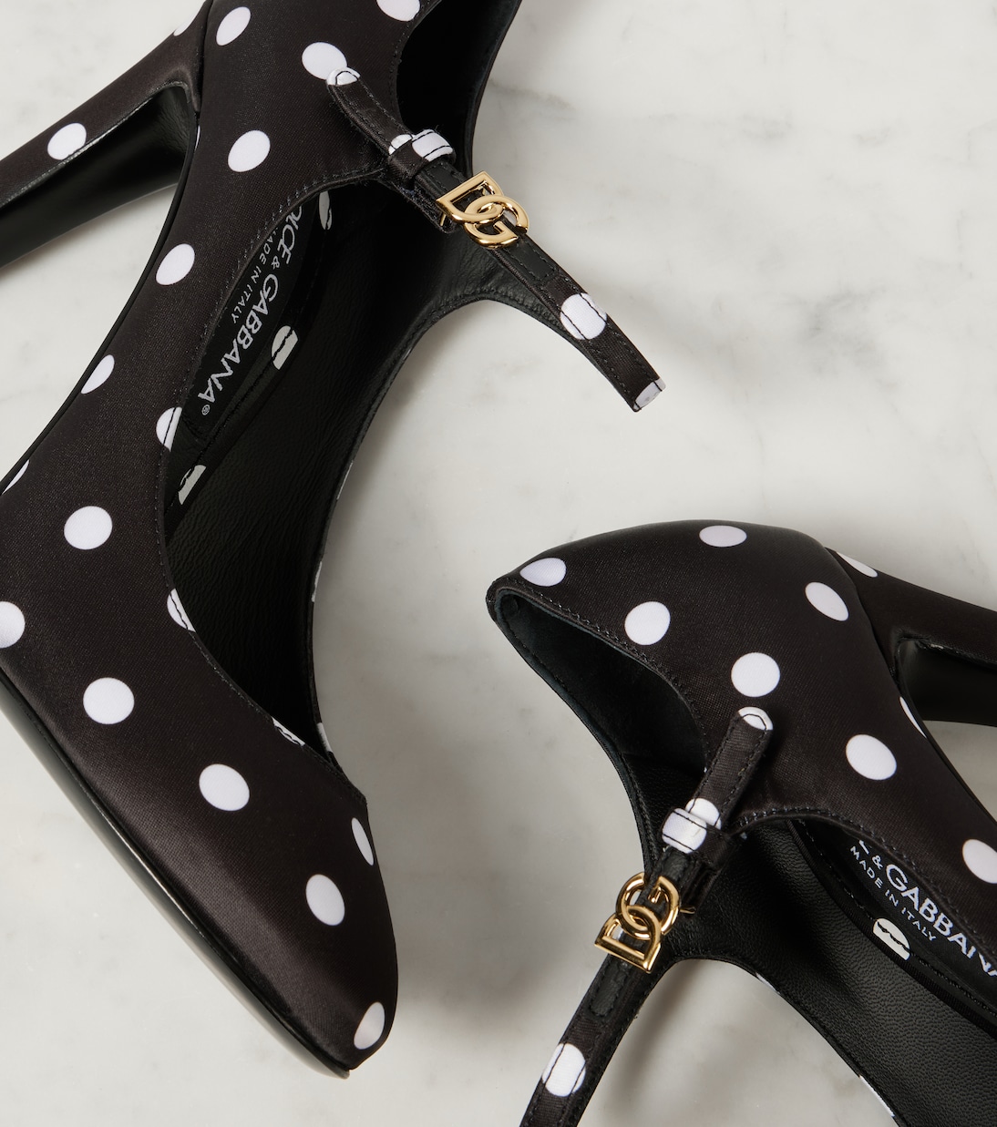 Salones Mary Jane Sharon de satén con lunares | Dolce&Gabbana