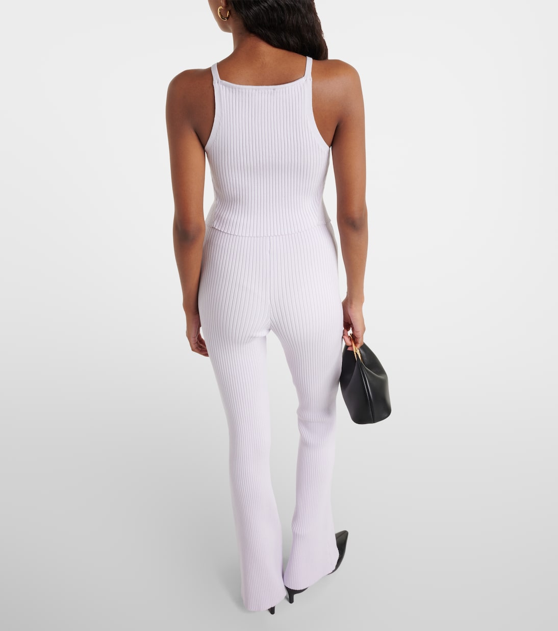 Tank top in maglia a coste con logo | Courrèges