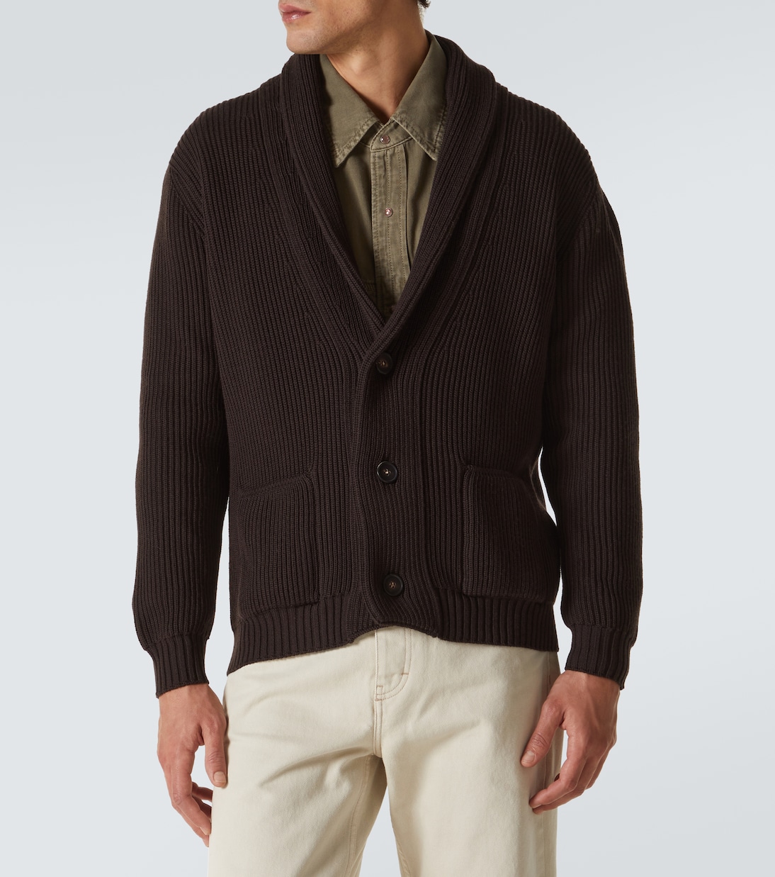 Cardigan in lana a coste | Thom Sweeney