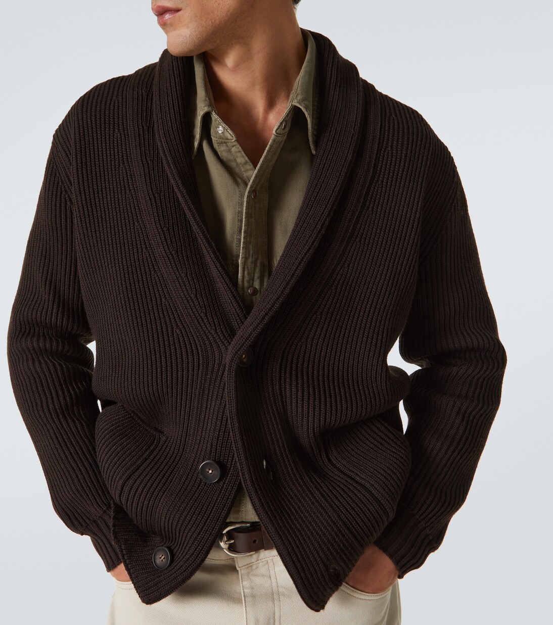 Cardigan in lana a coste | Thom Sweeney