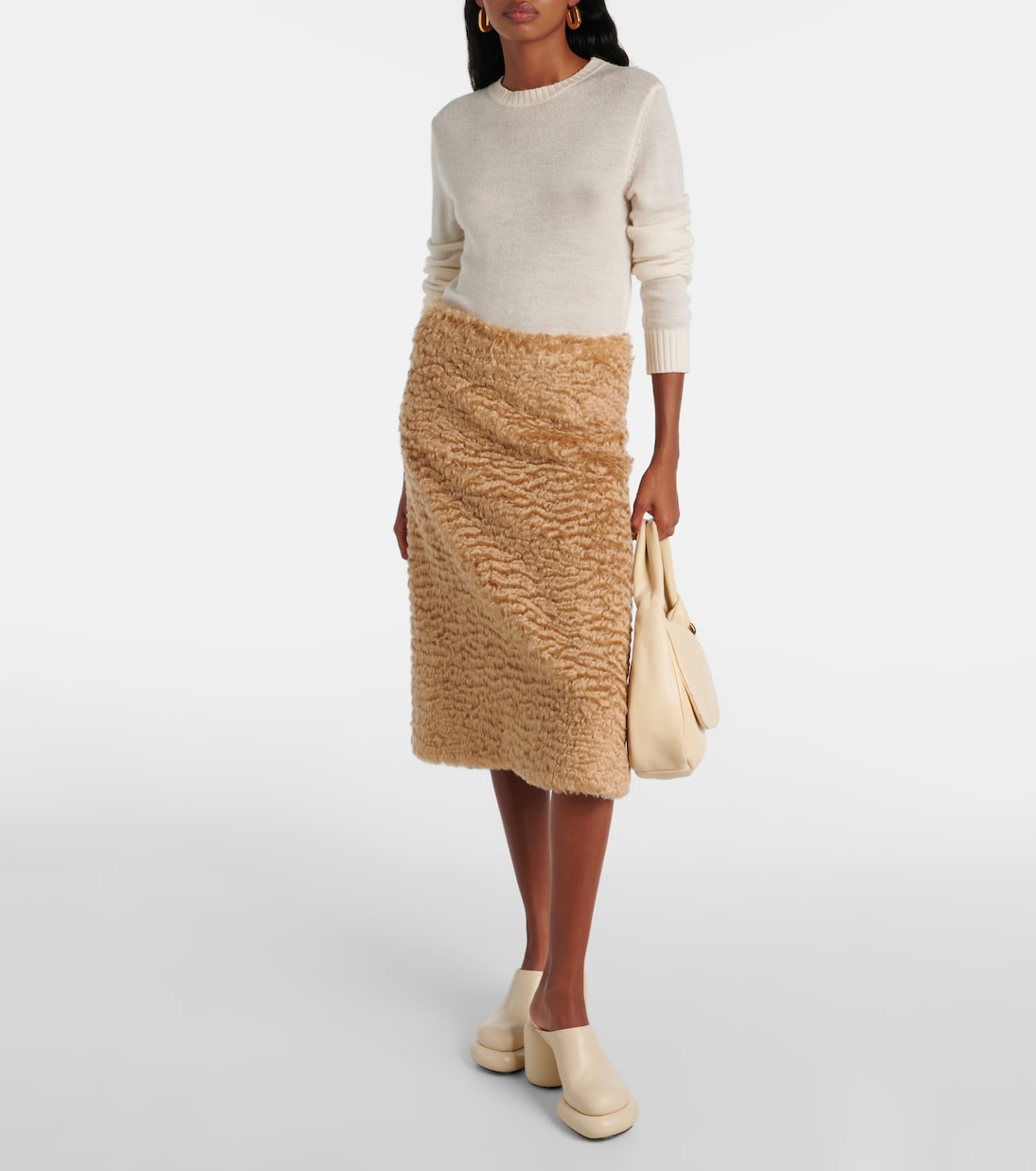Falda de mohair y algodón | Jil Sander