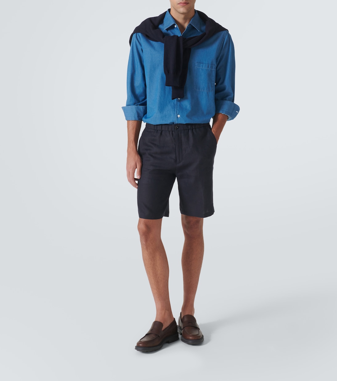 Emanuele linen Bermuda shorts | Loro Piana