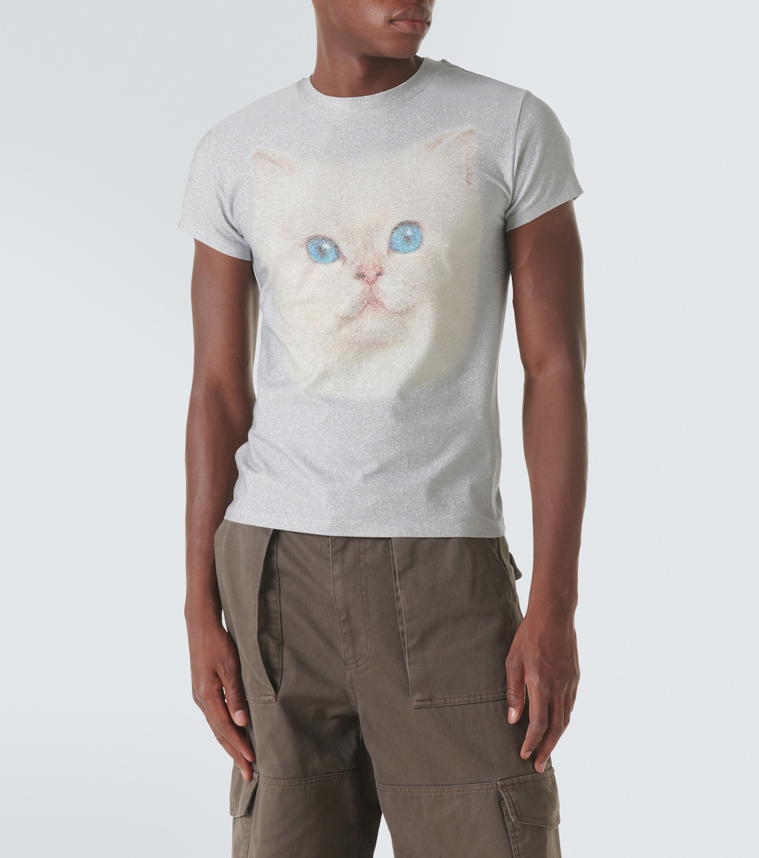 Camiseta de lamé estampada | Acne Studios