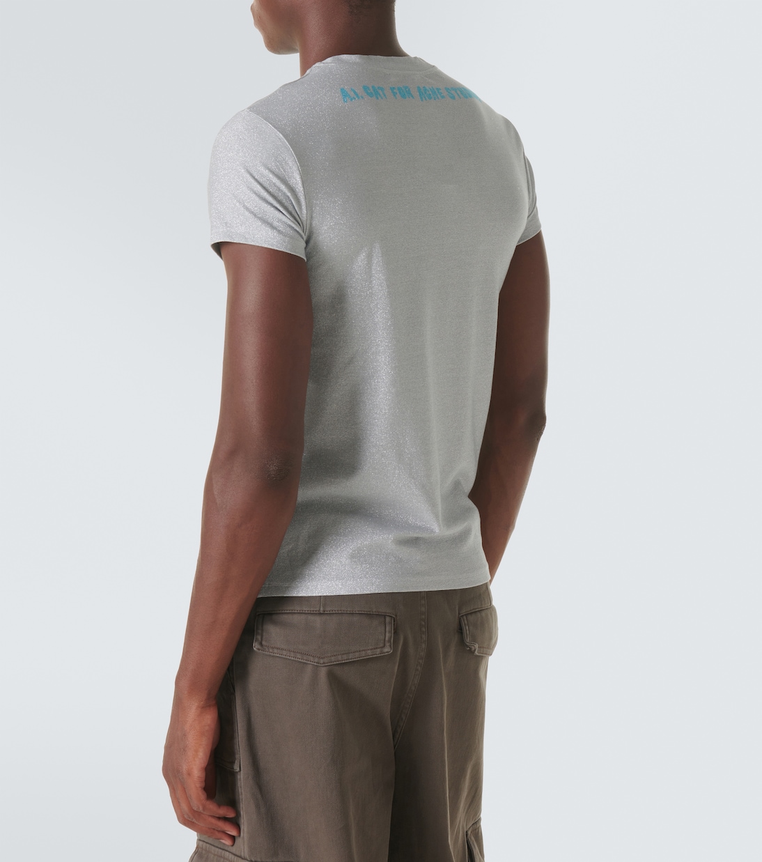 Camiseta de lamé estampada | Acne Studios