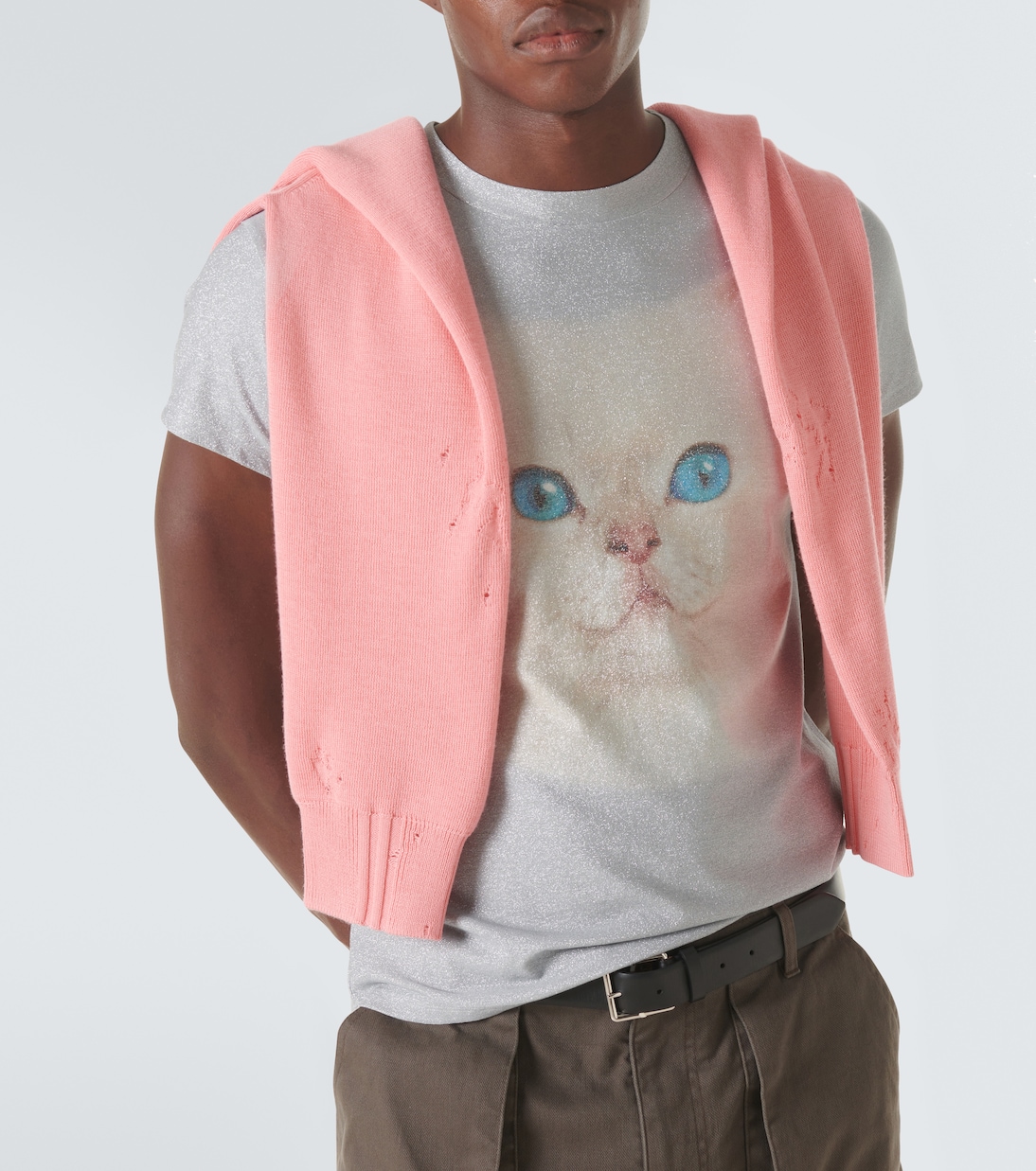 Camiseta de lamé estampada | Acne Studios