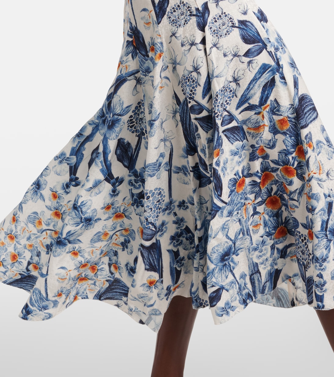 Falda midi Mimosa floral | Agua by Agua Bendita