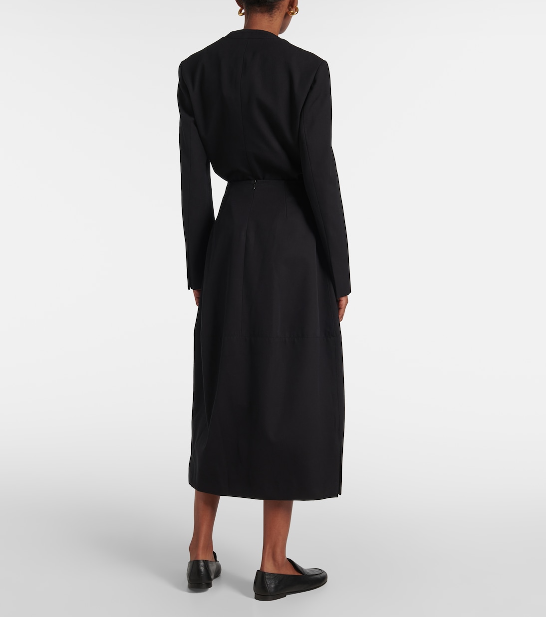 Jupe midi Skye en coton et laine | Fforme