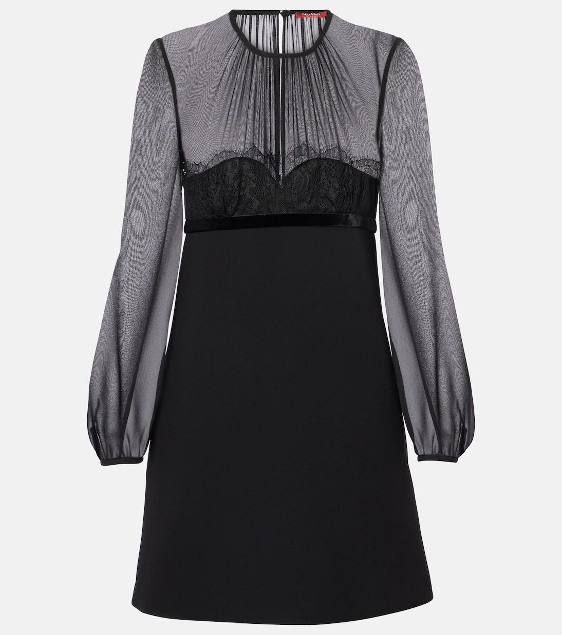 Jader sablé and silk georgette minidress | Max Mara