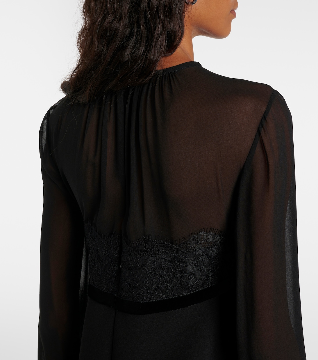 Jader sablé and silk georgette minidress | Max Mara