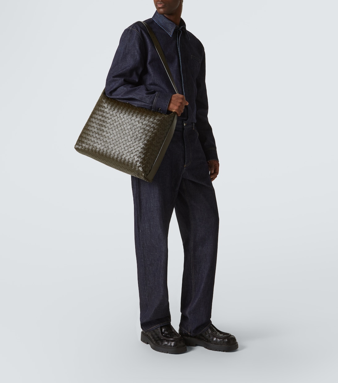Borsa a tracolla Traveler in pelle Intreccio | Bottega Veneta