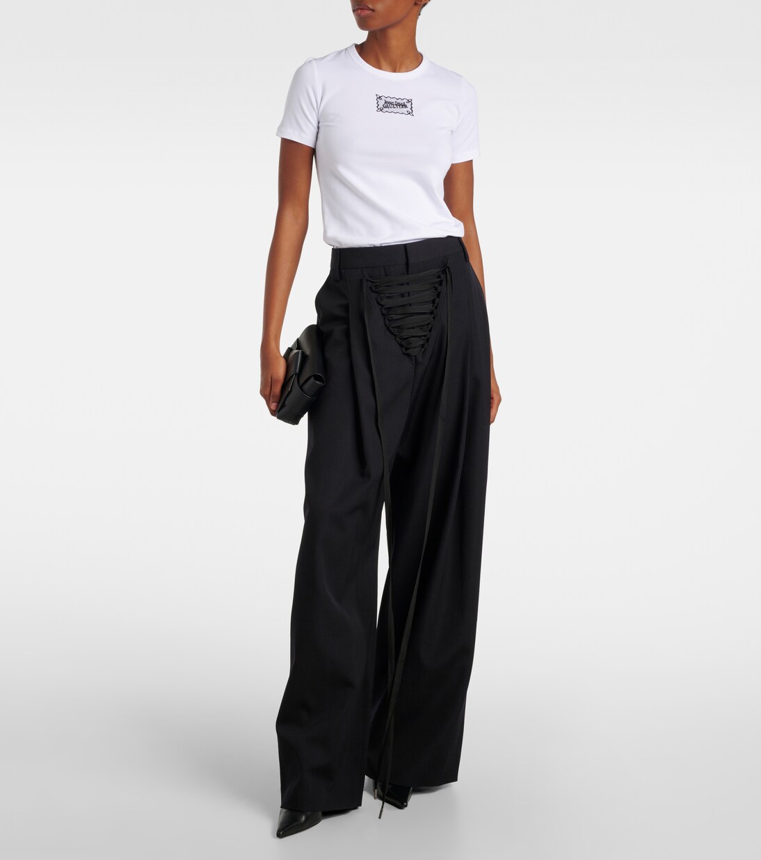 Jean Paul Gautier Label cotton T-shirt in white - Jean Paul