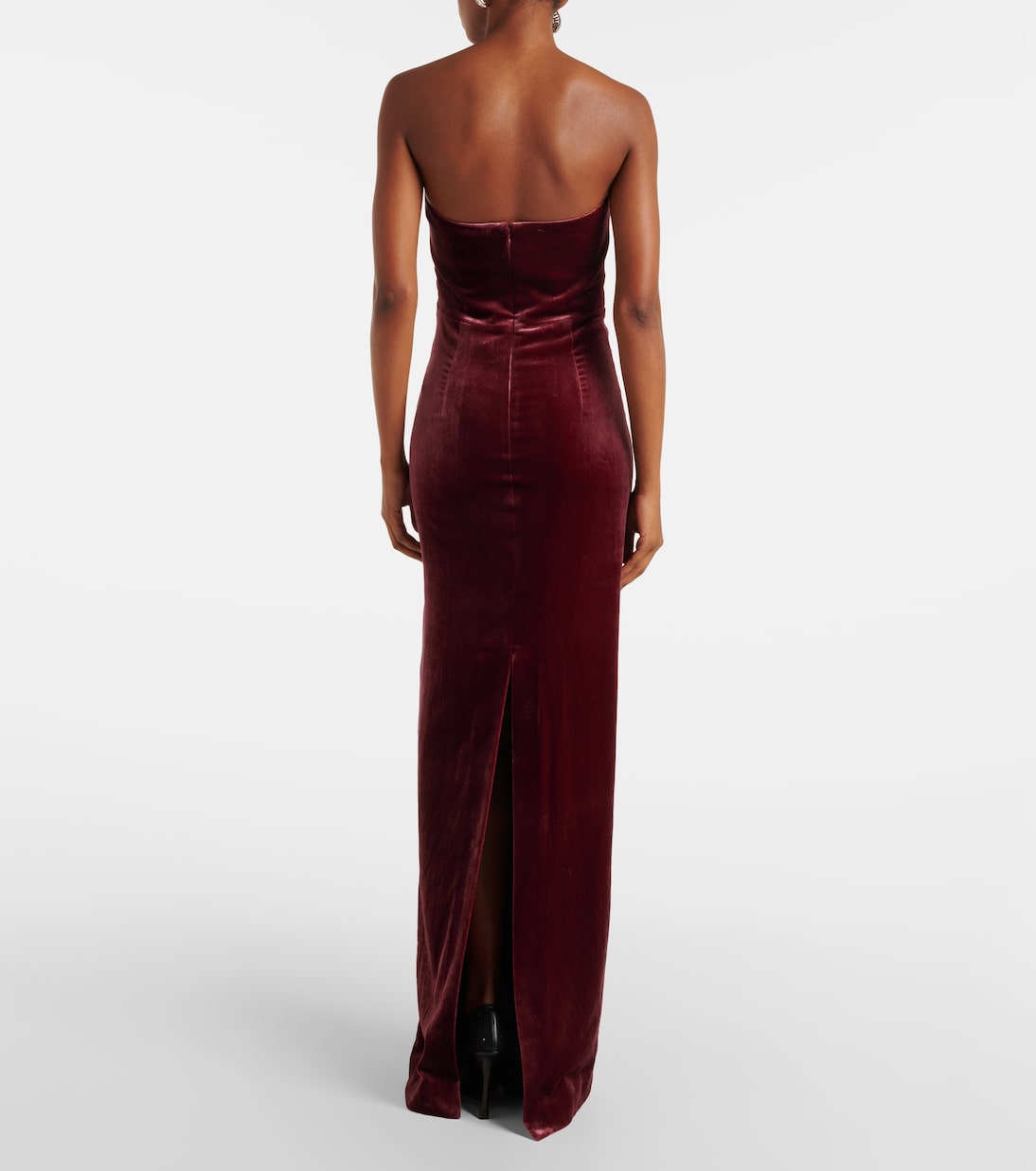 Abito lungo in velluto con cristalli | Roland Mouret