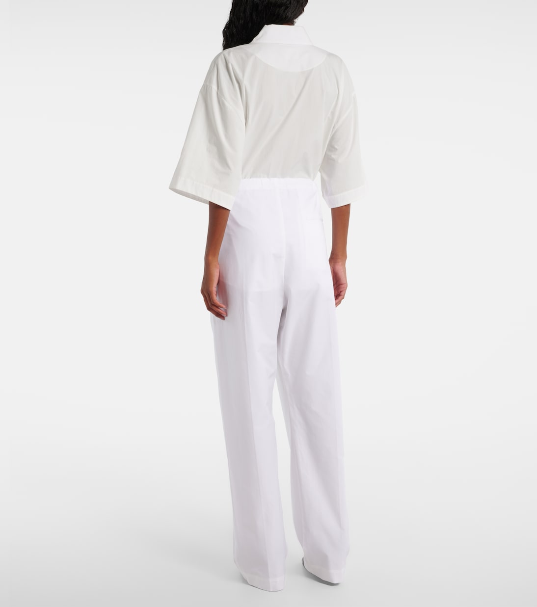 Trenton cotton poplin wide-leg pants | Khaite