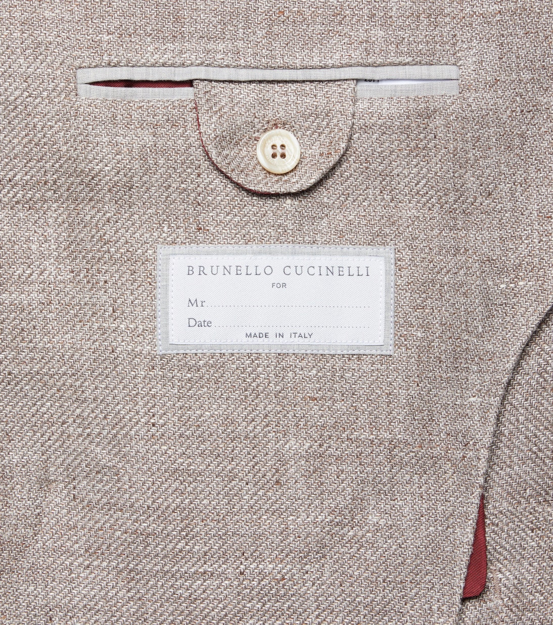 Double-breasted linen, wool, and silk blazer | Brunello Cucinelli