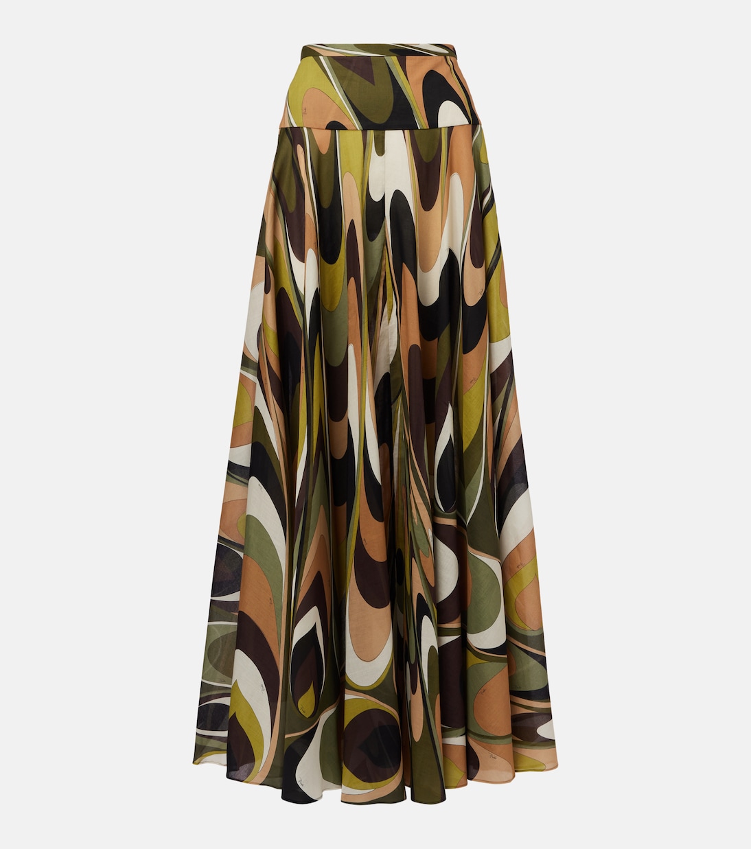 Jupe longue Onde en mousseline de coton | Pucci